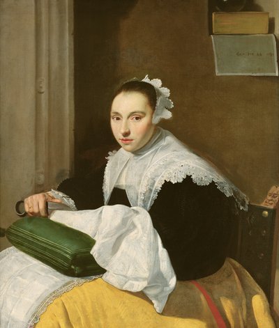 The Seamstress by Dutch School
